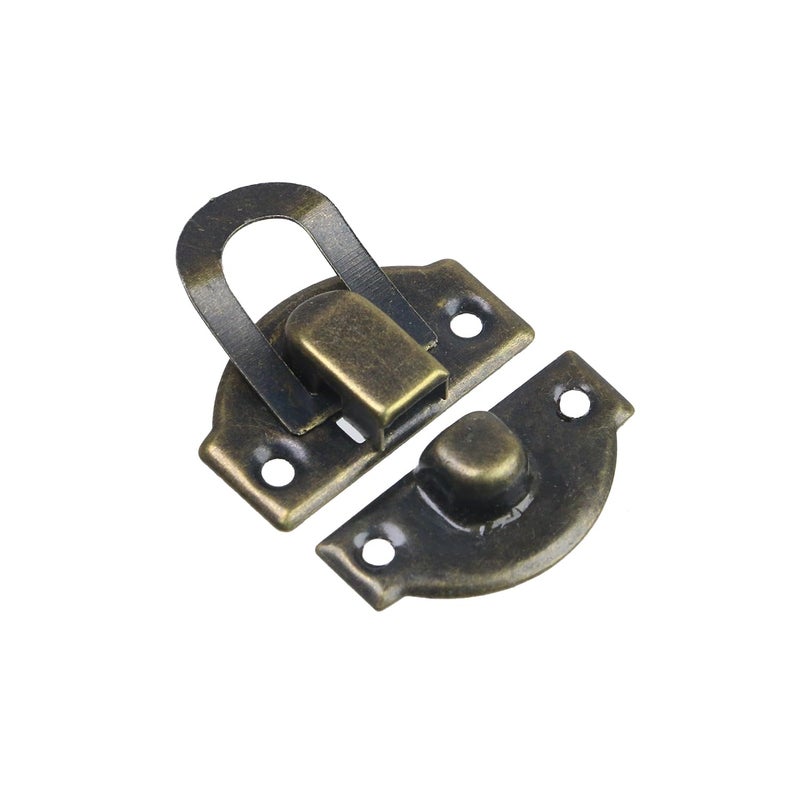 Geesatis 20 PCS Antique Bronze Hasp Latch, 1.1"x1" Jewelry Box Lock with Screws, Vintage Cabinet Clasp for Wood Box, Chest, Diary, Craft DIY - Image 5